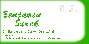 benjamin surek business card